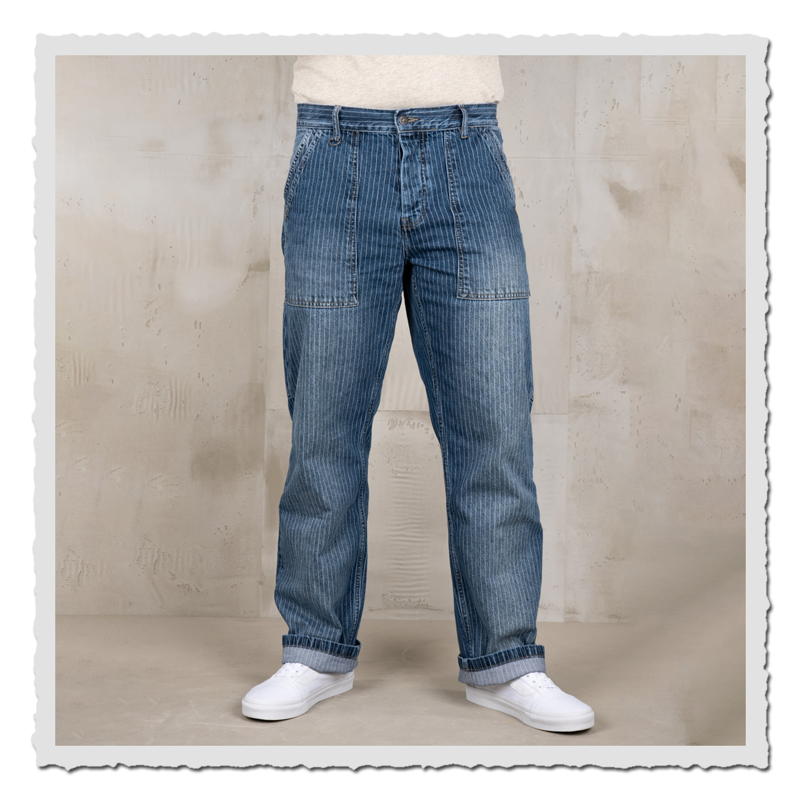 1967 Utility Trousers Blue Wabash Rinsed